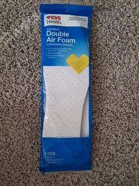 CVS Health Women's White Double Air Foam Cushioning Insoles